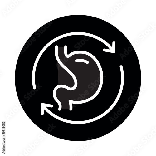 Stomach transplant line icon. Isolated vector element.