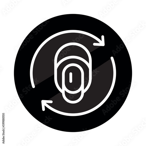 Vein transplant line icon. Isolated vector element.
