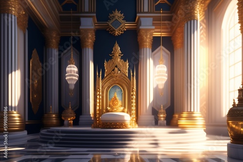 Imaginative palace from dreams. Dream realm. Generative AI.