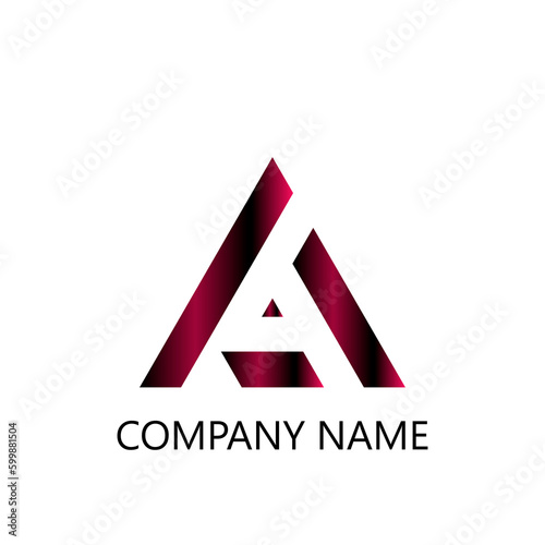 Obraz na plátne design, logo comapny, free logo, illustration, sign, icon, logo, symbol, triangl
