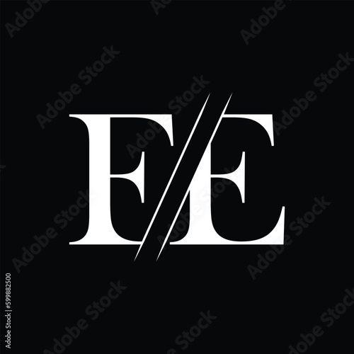 EE letter logo design template elements. EE letter vector logo.