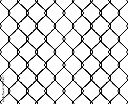 Metal wire fence seamless pattern