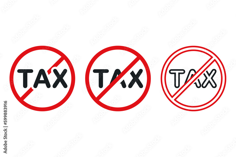 No tax icon. Illustration vector No tax icon. Illustration vector