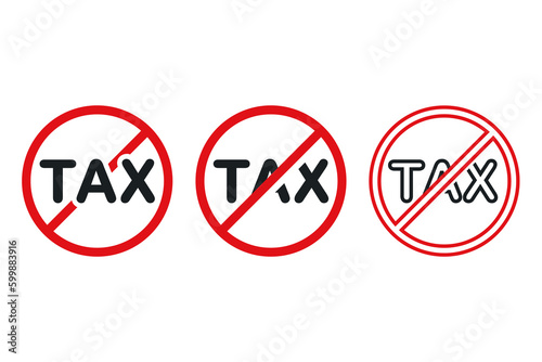 No tax icon. Illustration vector Free Download No tax icon. Illustration vector - GFXLoad