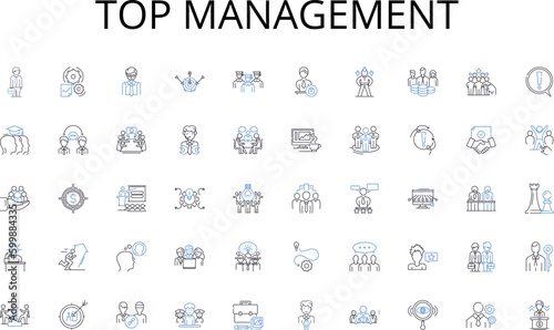 Top management line icons collection. Fortune, Prosperity, Riches, Affluence, Opulence, Abundance, Luxury vector and linear illustration. My,Capital,Assets outline signs set