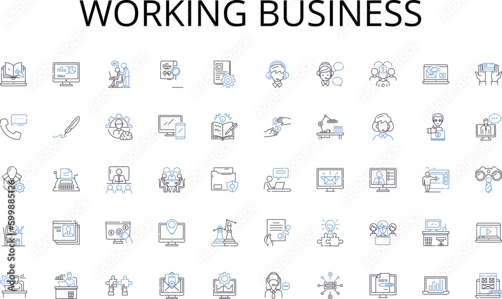 Working business line icons collection. Jobseeker, Resume, Applications, Nerking, Interviewing, Prospecting, LinkedIn vector and linear illustration. Job boards,Cover letter,Referrals outline signs Working business line icons collection. Jobseeker, Resume, Applications, Nerking, Interviewing, Prospecting, LinkedIn vector and linear illustration. Job boards,Cover letter,Referrals outline signs