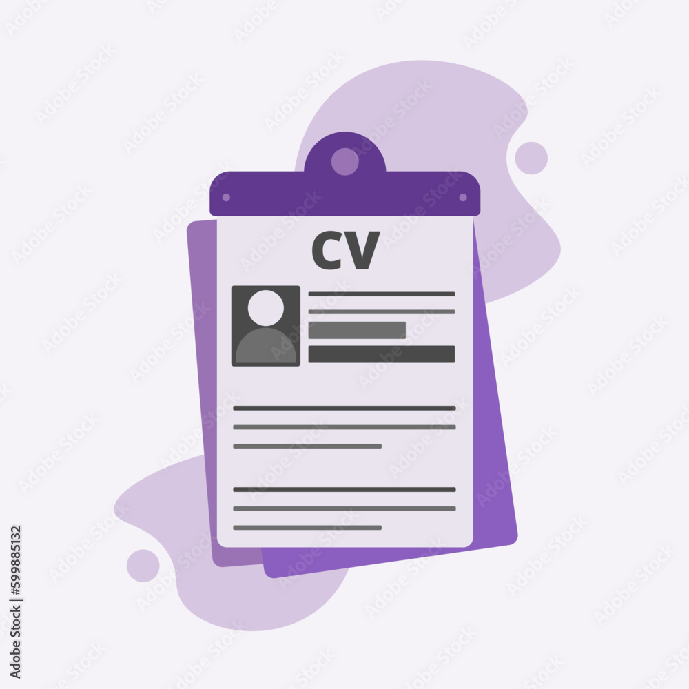 Online CV. HR concept, searching job in internet. Creative vector illustration Online CV. HR concept, searching job in internet. Creative vector illustration