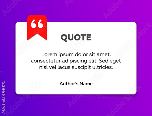 3D bubble testimonial banner, quote, infographic. Social media post template designs for quotes. Empty speech bubbles, quote bubbles and text box. Vector Illustration EPS10.