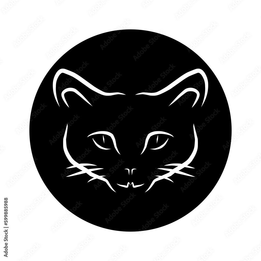 vector illustration image of a cat icon