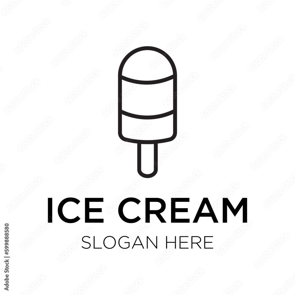 ice cream logo vector illustration isolated on white background ice cream logo vector illustration isolated on white background