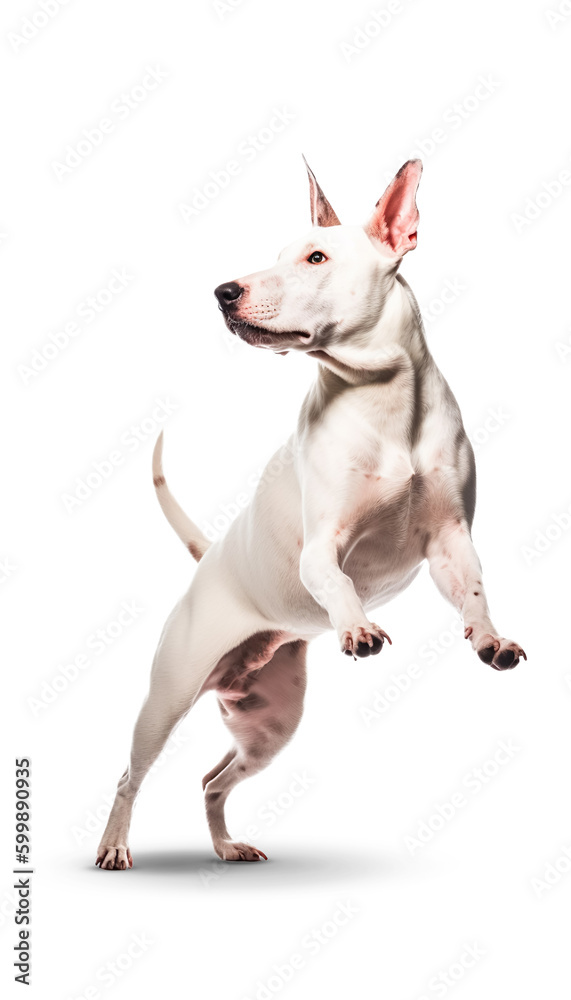 Bull Terrier on a transparent background.