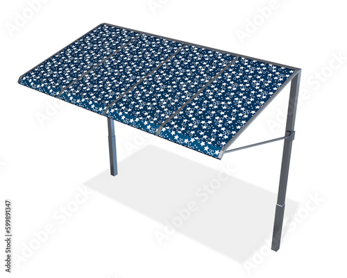 Tenda ad una falda con struttura in alluminio