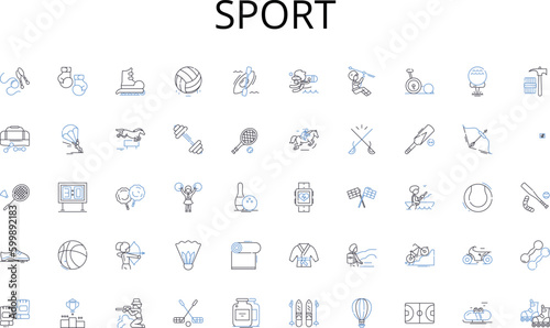 Sport line icons collection. Journalism, Headlines, Reporting, Breaking, Investigative, Current, Editorial vector and linear illustration. Coverage,Exclusive,Scoop outline signs set