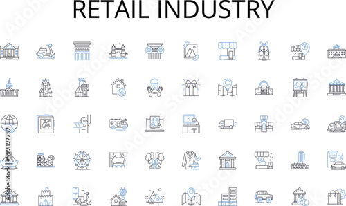 Retail industry line icons collection. Empowered, Strong, Feminine, Confident, Beautiful, Bold, Courageous vector and linear illustration. Resilient,Intelligent,Ambitious outline signs set