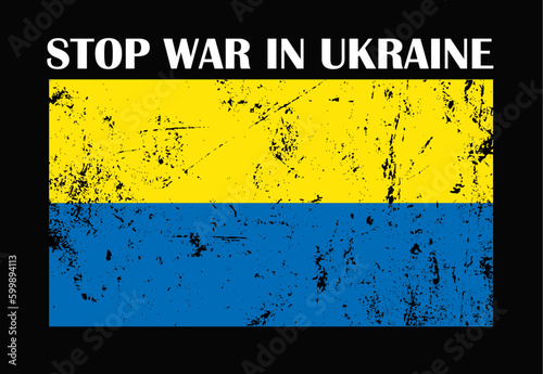 Ukrainian flag, stop the war in Ukraine
