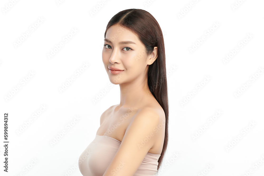 Beautiful young asian woman with clean fresh skin on white background, Face care, Facial treatment, Cosmetology, beauty and spa, Asian women portrait. Beautiful young asian woman with clean fresh skin on white background, Face care, Facial treatment, Cosmetology, beauty and spa, Asian women portrait.