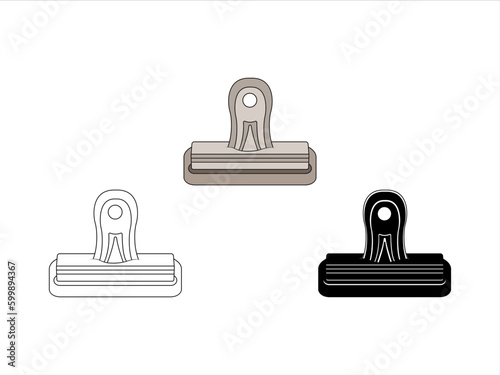 Binder Clip Clipart SVG Cut File | Binder Clip SVG | School Supplies Svg | Work Paperclip Svg | Paperclip Svg | Bulldog Clip