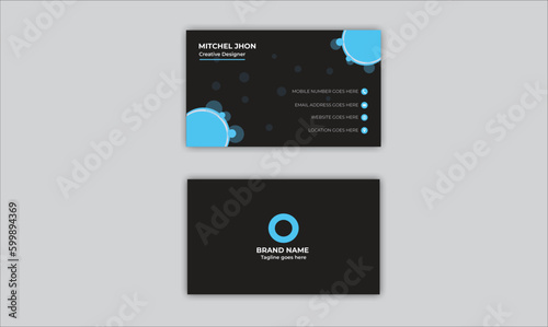 Creative Modern Corporate Business Card Design Template Double sided Horizontal Name Card Simple and clean Colourful visiting card.
