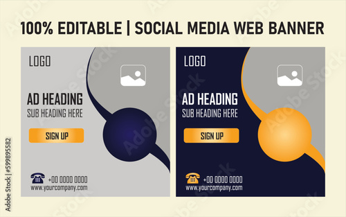 Digital Campaigns Art Work for Social Media Post Web Banner Vector 
