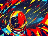 abstract and magnificent outer space illustration, colorful universe, incredible space exploration, in the stars, space travel, by generative ai