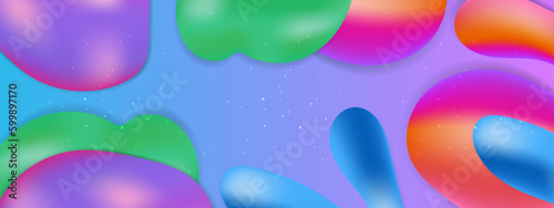 Vector abstract colorful colourful gradient background with fluid shapes
