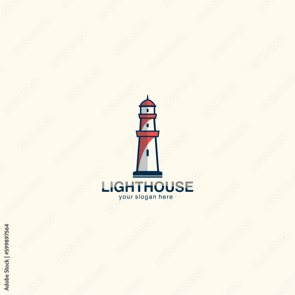 Shinning lighthouse logo vector template on white background, lead the way logo, share and social logo Shinning lighthouse logo vector template on white background, lead the way logo, share and social logo