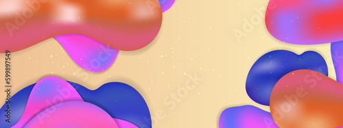Vector modern colorful colourful abstract background with fluid shapes