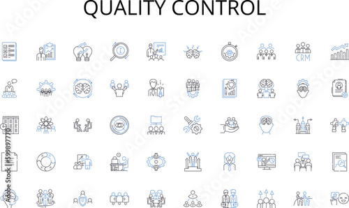 Quality control line icons collection. Imagination, Innovation, Advancement, Inspiration, Ingenuity, Originality, Artistry vector and linear illustration. Vision,Inventiveness,Resourcefulness outline