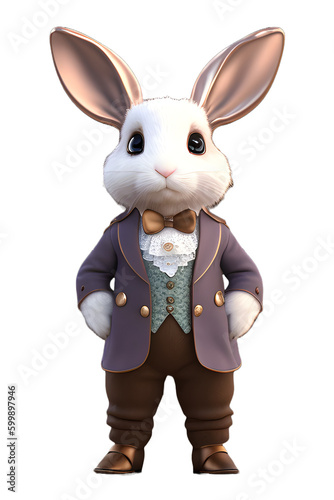 bunny rabbit in fancy suits