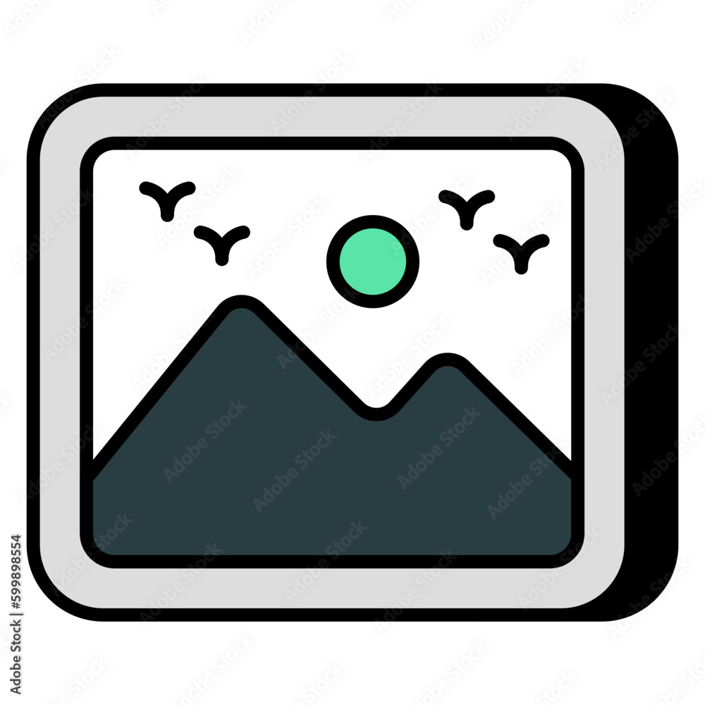 Photo icon, editable vector Photo icon, editable vector