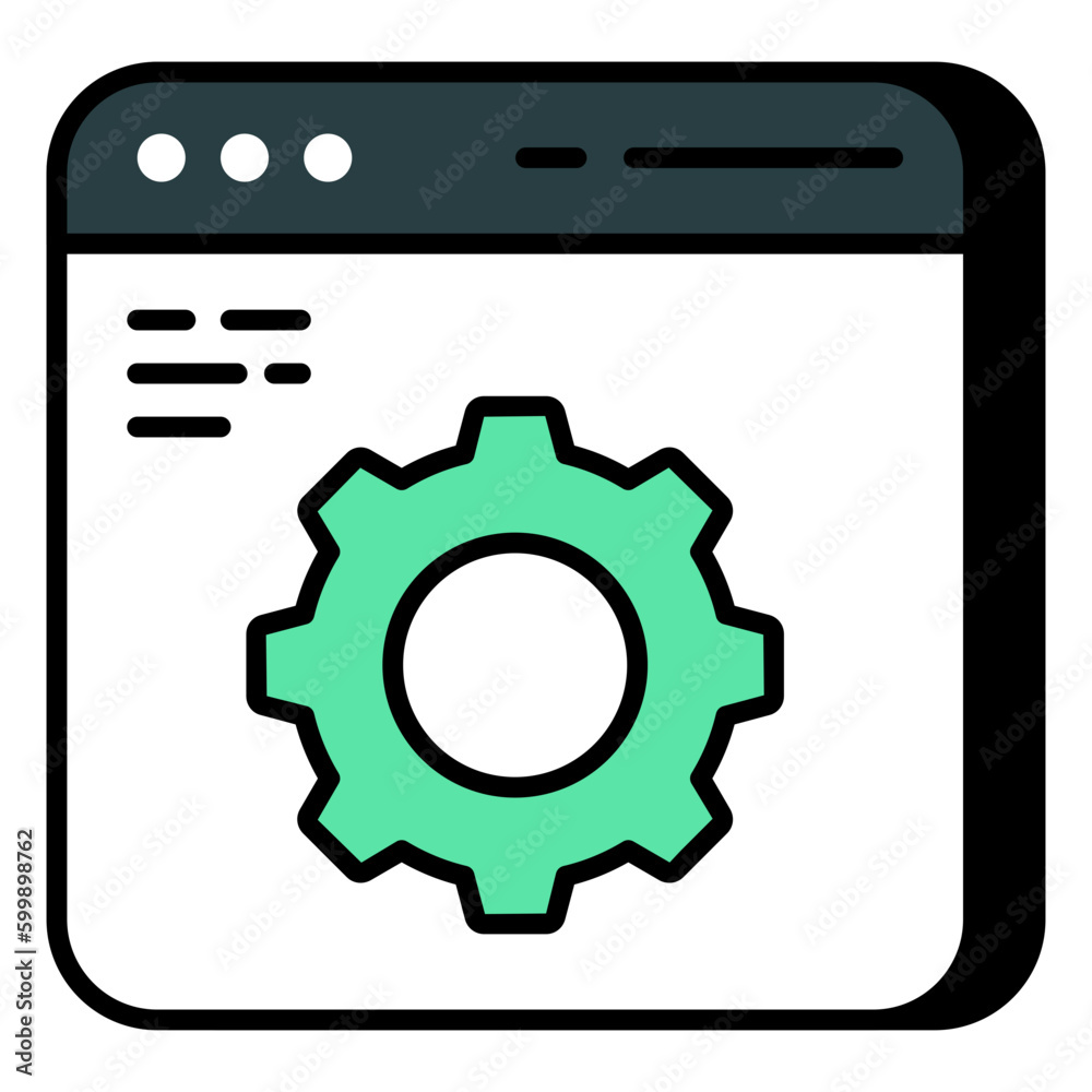 Trendy vector design of web setting Trendy vector design of web setting