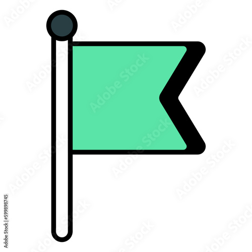 A unique design icon of flag