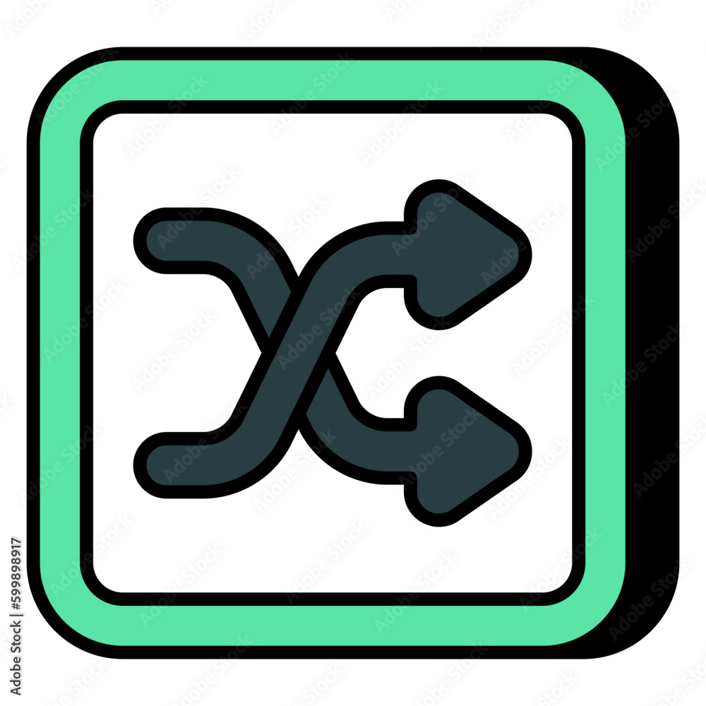 A perfect design icon of shuffle arrows A perfect design icon of shuffle arrows