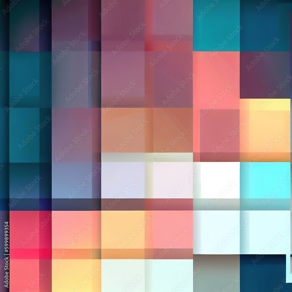 colorful squares abstract background geometric with generative AI
