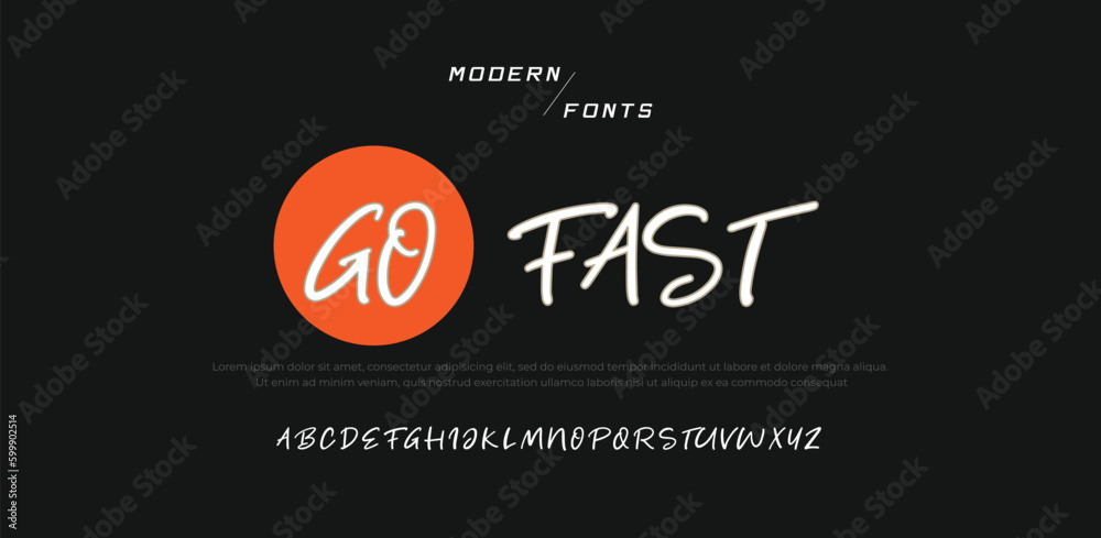 Elegant luxury alphabet letters font.