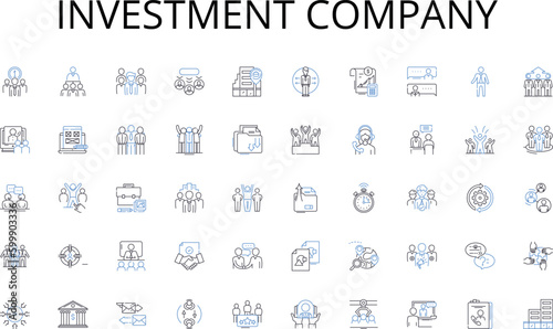 Investment company line icons collection. Autonomy, Sovereignty, Self-reliance, Self-rule, Individualistic, Libertarian, Freedom vector and linear illustration. Self-sufficient,Sovereign,Unconstrained photo