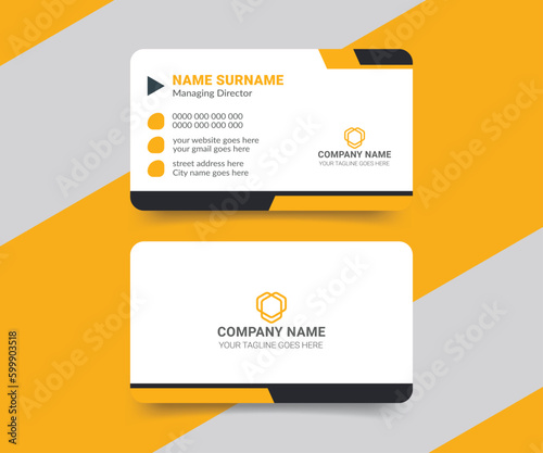 Creative and professional business card or visiting card design
