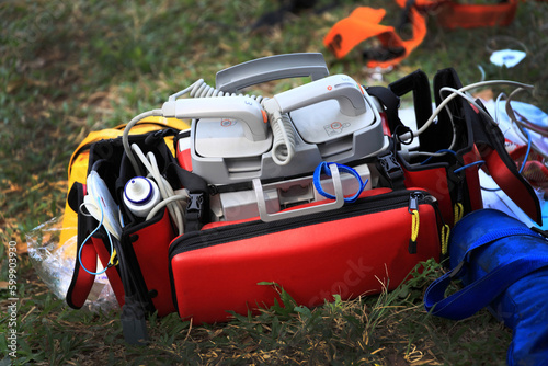 Portable defibrillator for hearth emergencies © tonyram2
