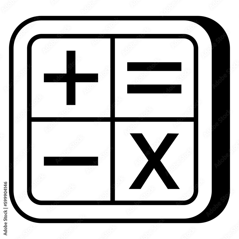 Calculation sign icon, editable vector Calculation sign icon, editable vector