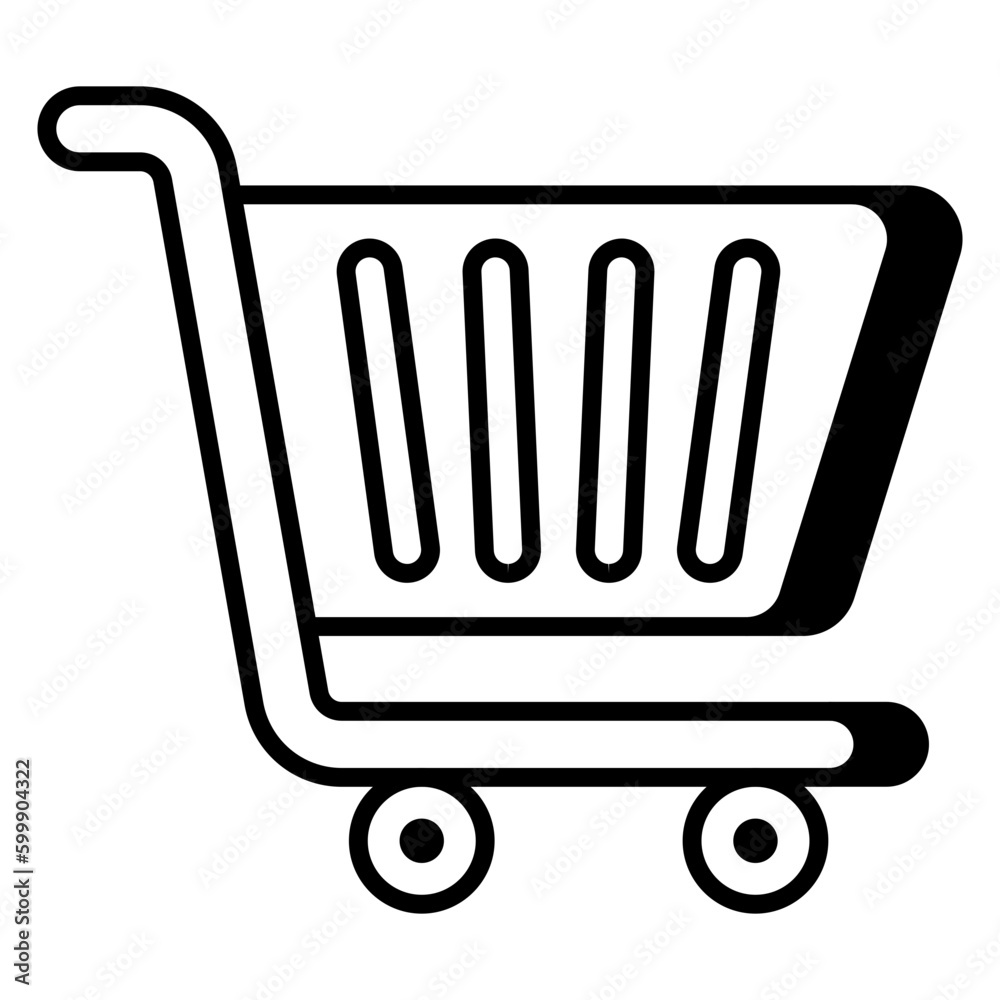 Shopping cart icon, editable vector Shopping cart icon, editable vector