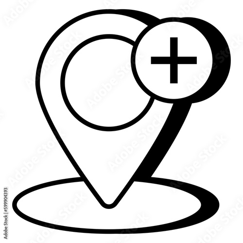 Perfect design icon of add location 