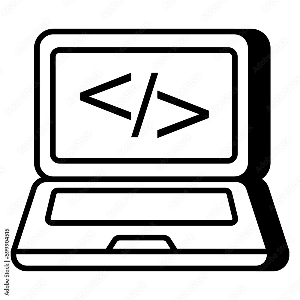 Unique design icon of system coding Unique design icon of system coding