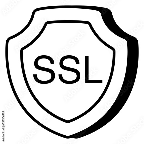 An editable design icon of ssl security