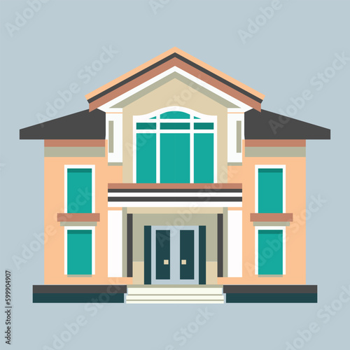 Isolated Vector Illustration of a House on a White Background, illustration of a house