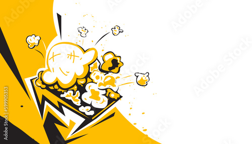 Popcorn abstract background design. Vector illustration