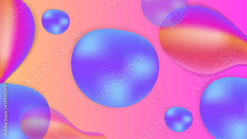 Vector colorful colourful gradient realistic liquid background