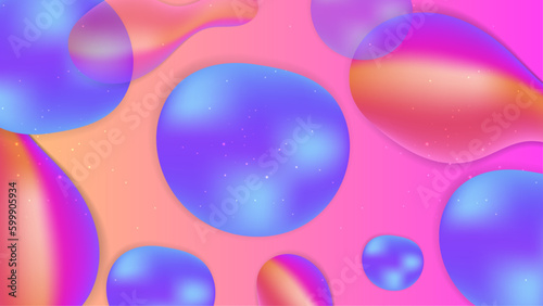 Vector abstract colorful colourful gradient background with fluid shapes
