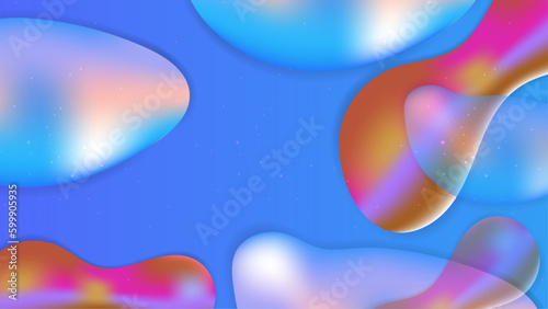 Vector abstract colorful colourful gradient background with fluid shapes