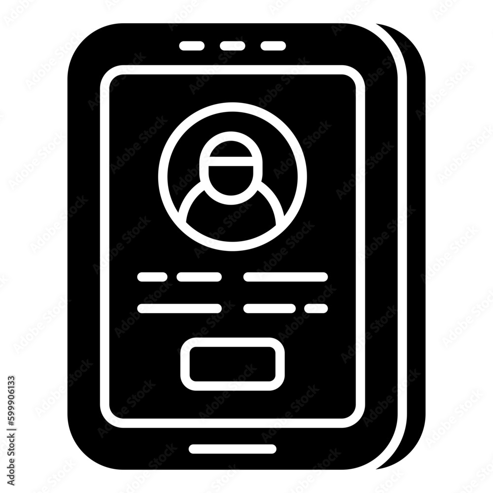 Creative design icon of mobile profile Creative design icon of mobile profile