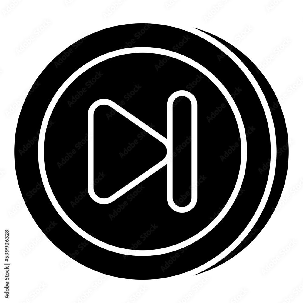 An icon design of forward play button An icon design of forward play button